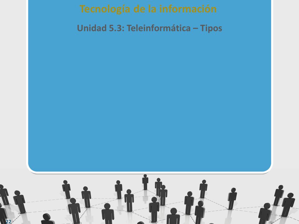 Unidad 5.3: Teleinformática – Tipos