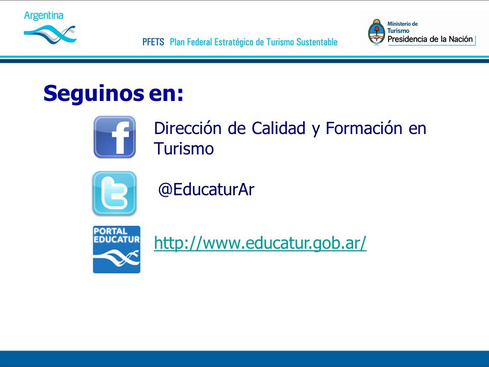 Seguinos en: Dirección de Calidad y Formación en