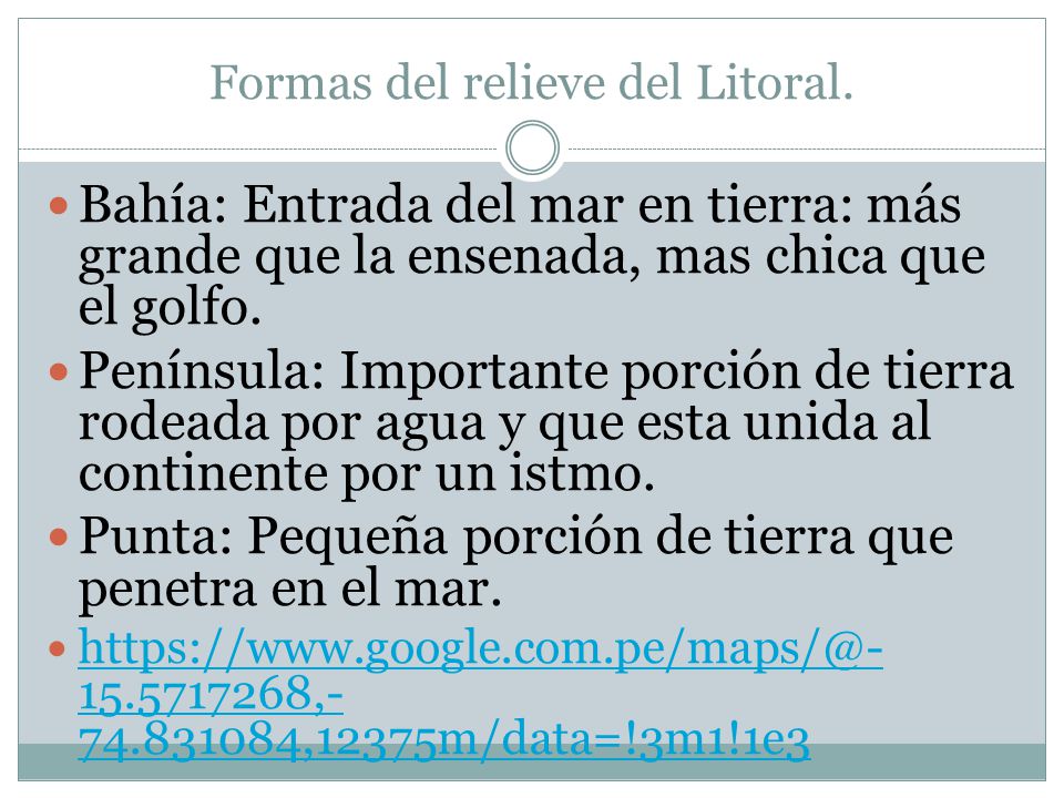 Formas del relieve del Litoral.
