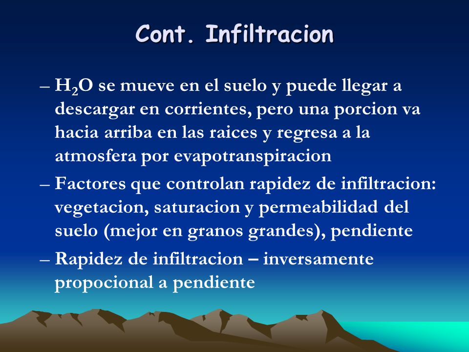 Cont. Infiltracion