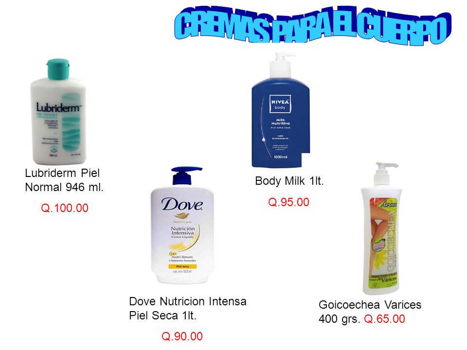 CREMAS PARA EL CUERPO Lubriderm Piel Normal 946 ml. Body Milk 1lt.