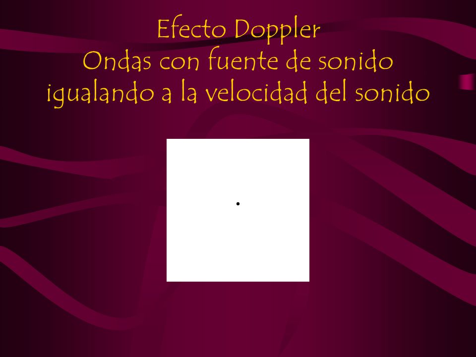 Efecto Doppler Ondas con fuente de sonido igualando a la velocidad del sonido