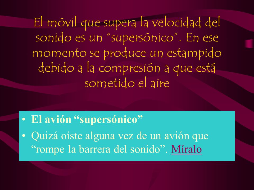El móvil que supera la velocidad del sonido es un supersónico