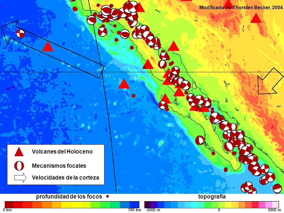 Velocidades de la corteza Volcanes del Holoceno