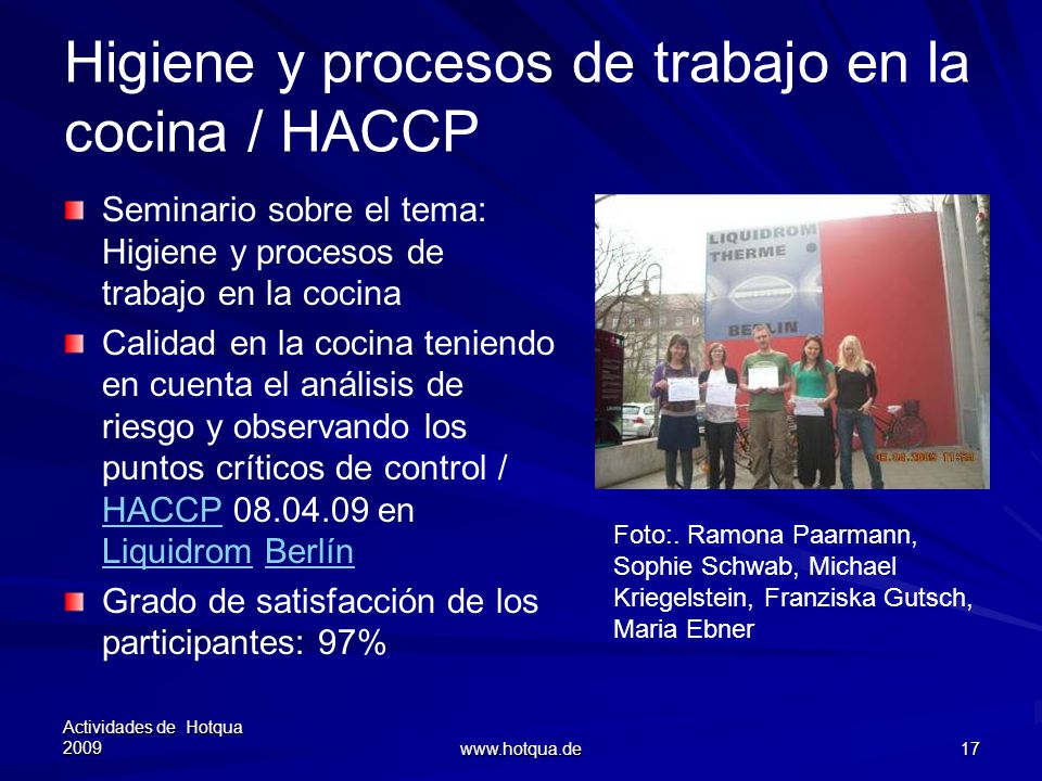 Higiene y procesos de trabajo en la cocina / HACCP
