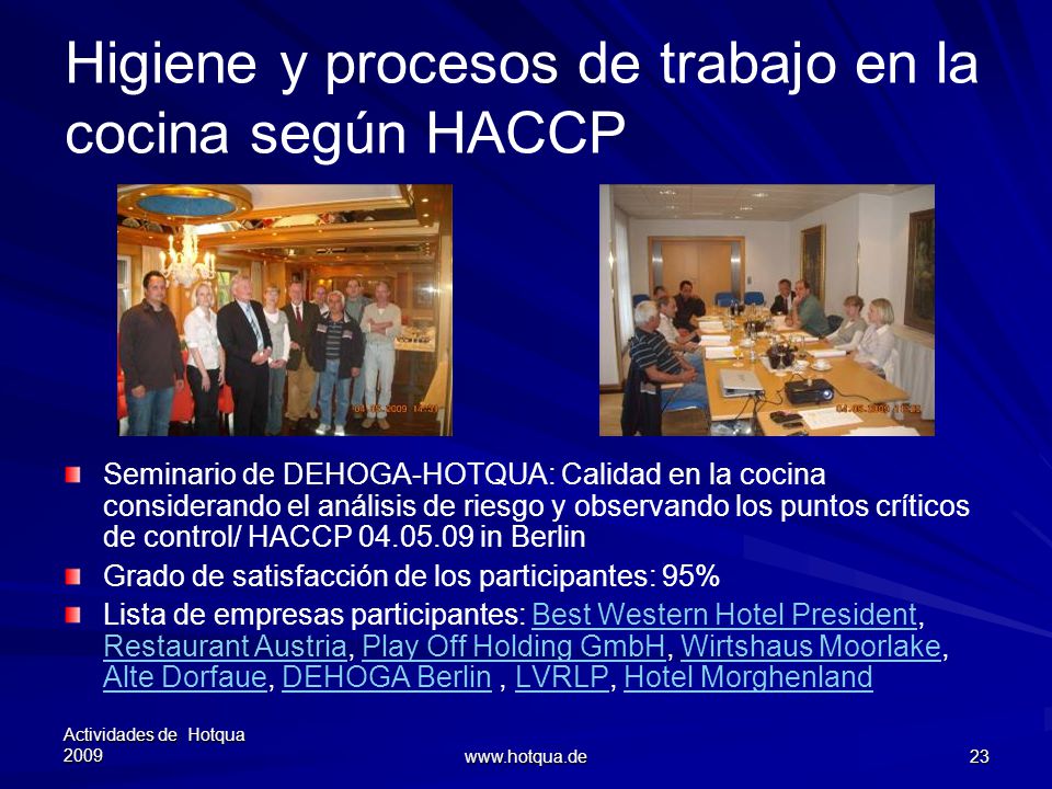 Higiene y procesos de trabajo en la cocina según HACCP