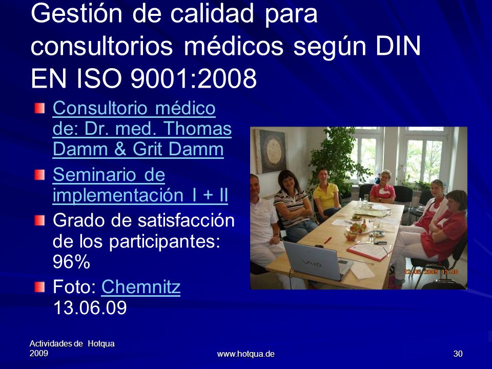 Gestión de calidad para consultorios médicos según DIN EN ISO 9001:2008