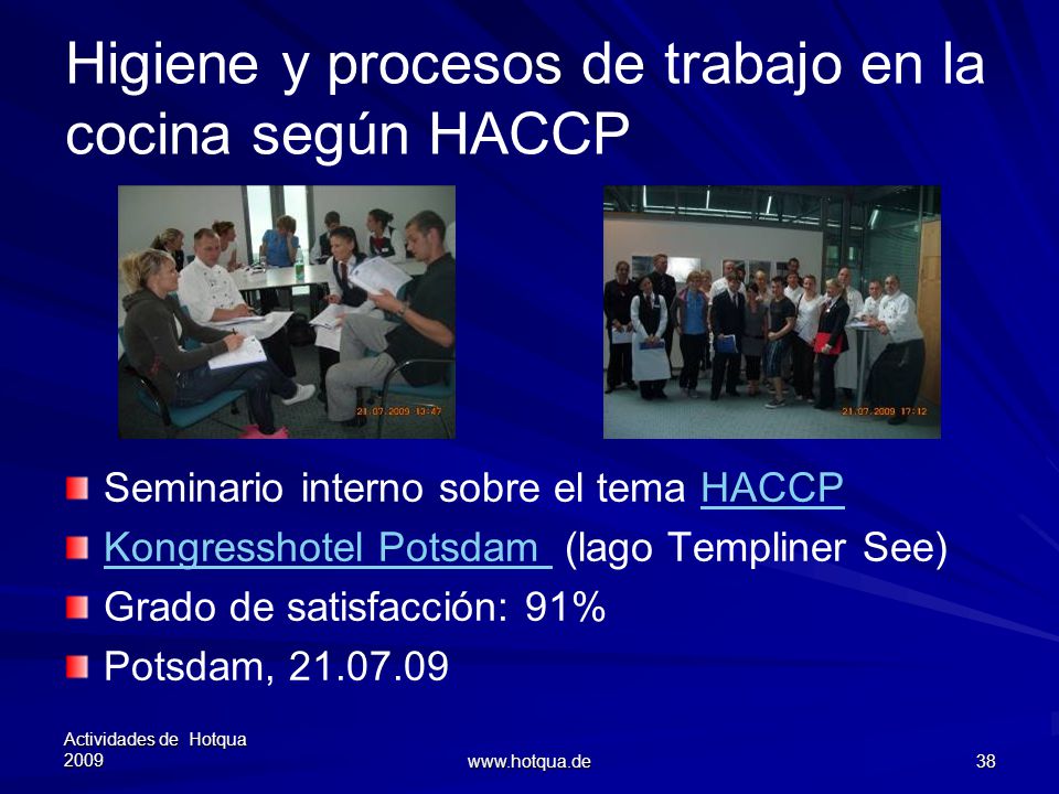 Higiene y procesos de trabajo en la cocina según HACCP