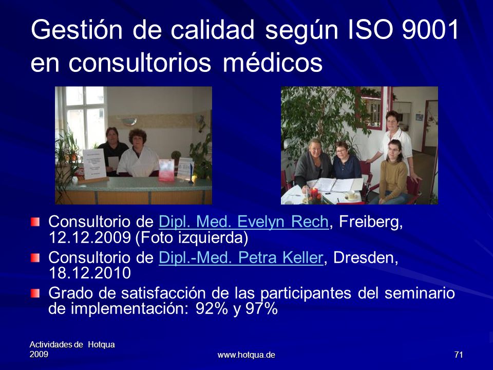 Gestión de calidad según ISO 9001 en consultorios médicos