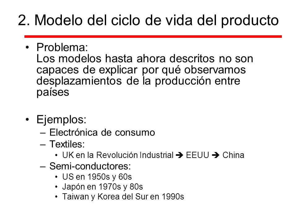 2. Modelo del ciclo de vida del producto
