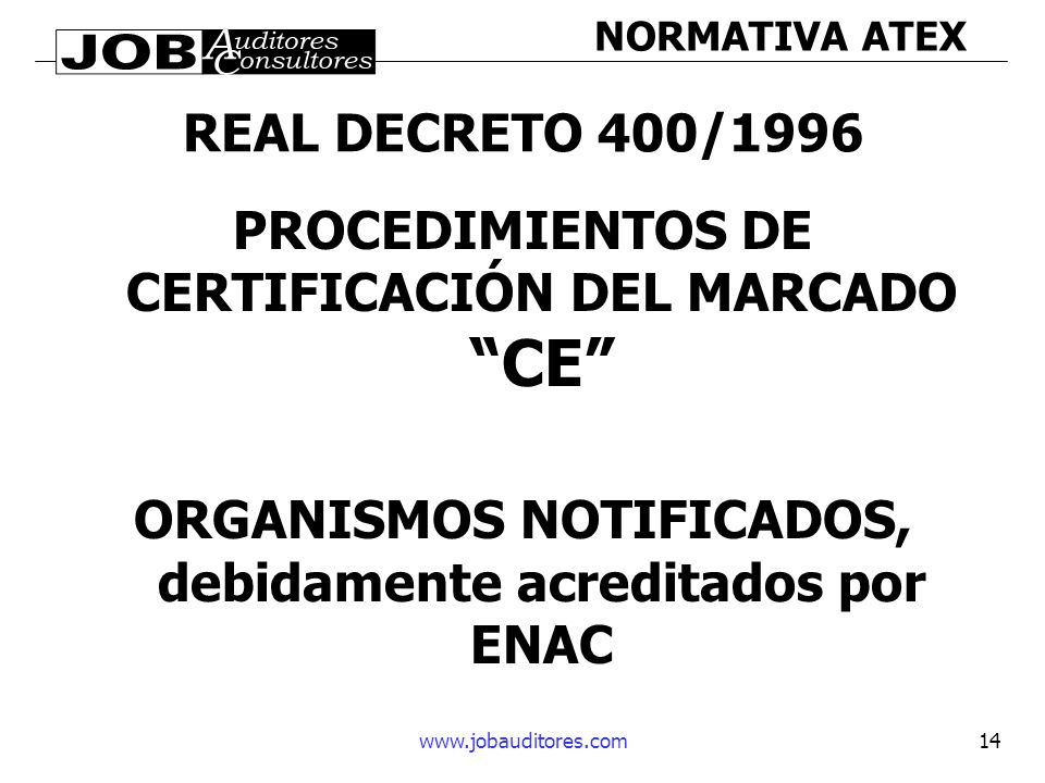 PROCEDIMIENTOS DE CERTIFICACIÓN DEL MARCADO CE