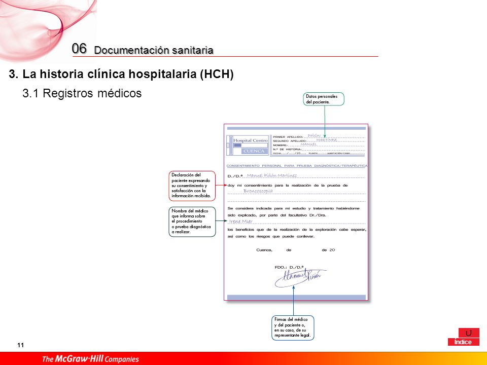06 3. La historia clínica hospitalaria (HCH) 3.1 Registros médicos