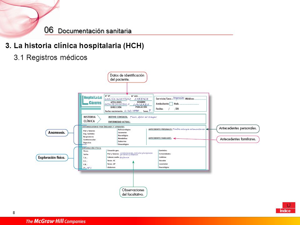 06 3. La historia clínica hospitalaria (HCH) 3.1 Registros médicos