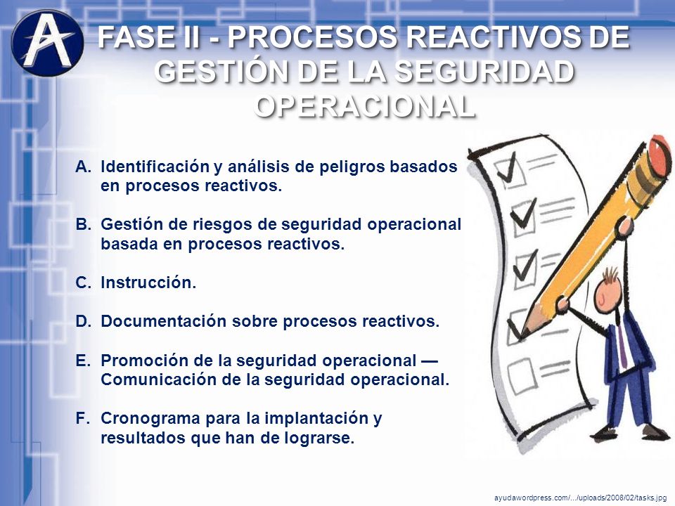 FASE II - PROCESOS REACTIVOS DE GESTIÓN DE LA SEGURIDAD OPERACIONAL