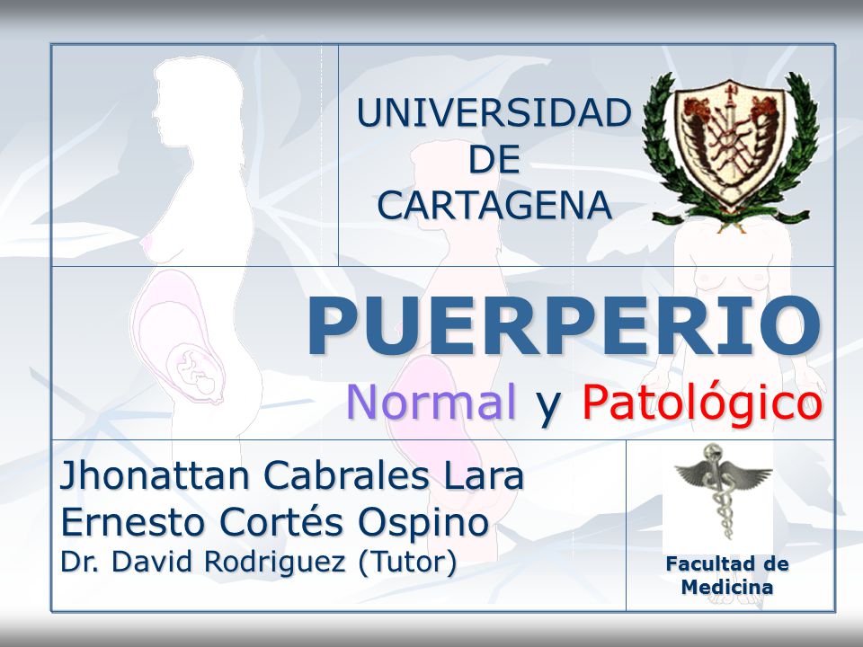 PUERPERIO Normal y Patológico UNIVERSIDAD DE CARTAGENA