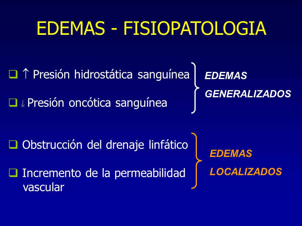 EDEMAS - FISIOPATOLOGIA