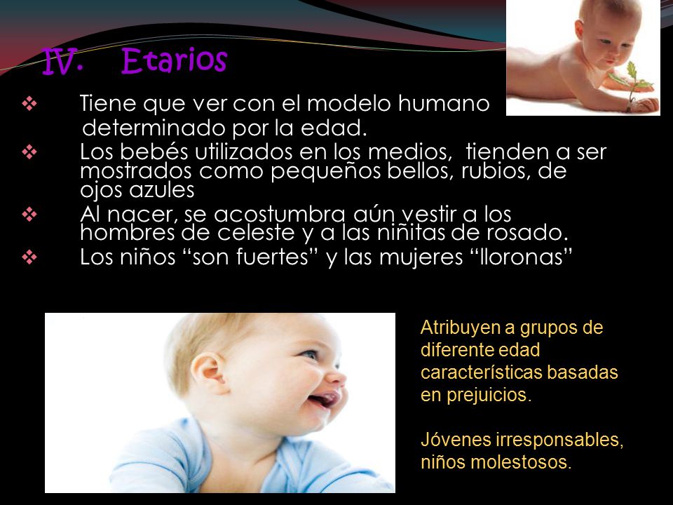Etarios Tiene que ver con el modelo humano determinado por la edad.