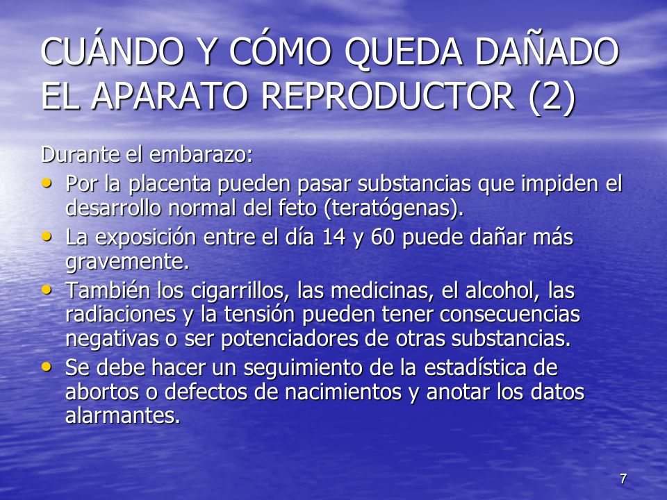 CUÁNDO Y CÓMO QUEDA DAÑADO EL APARATO REPRODUCTOR (2)