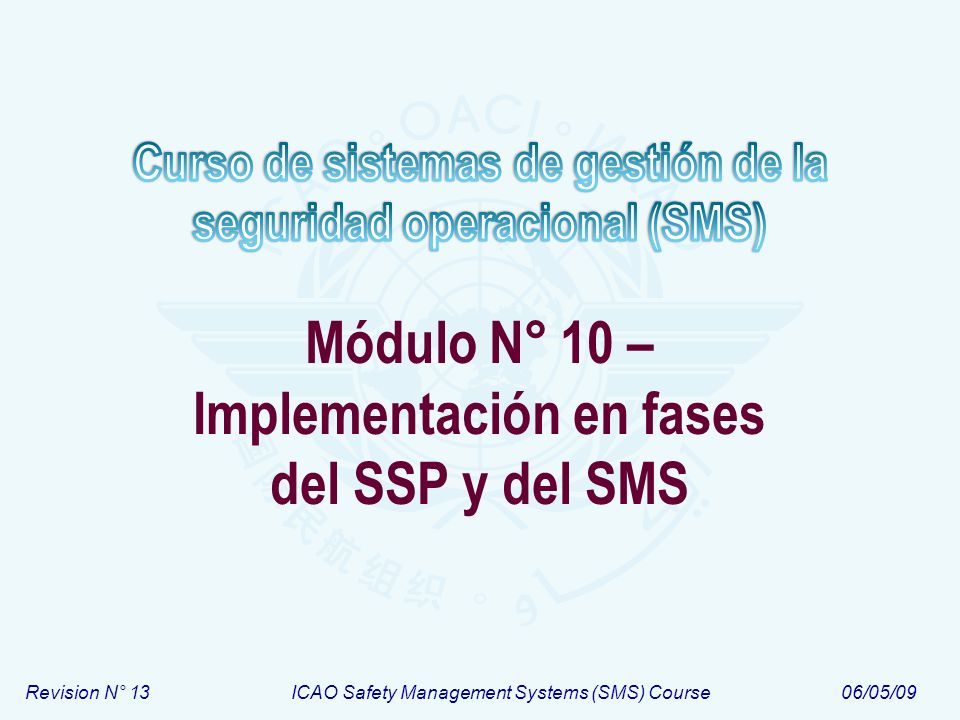 Módulo N° 10 – Implementación en fases del SSP y del SMS