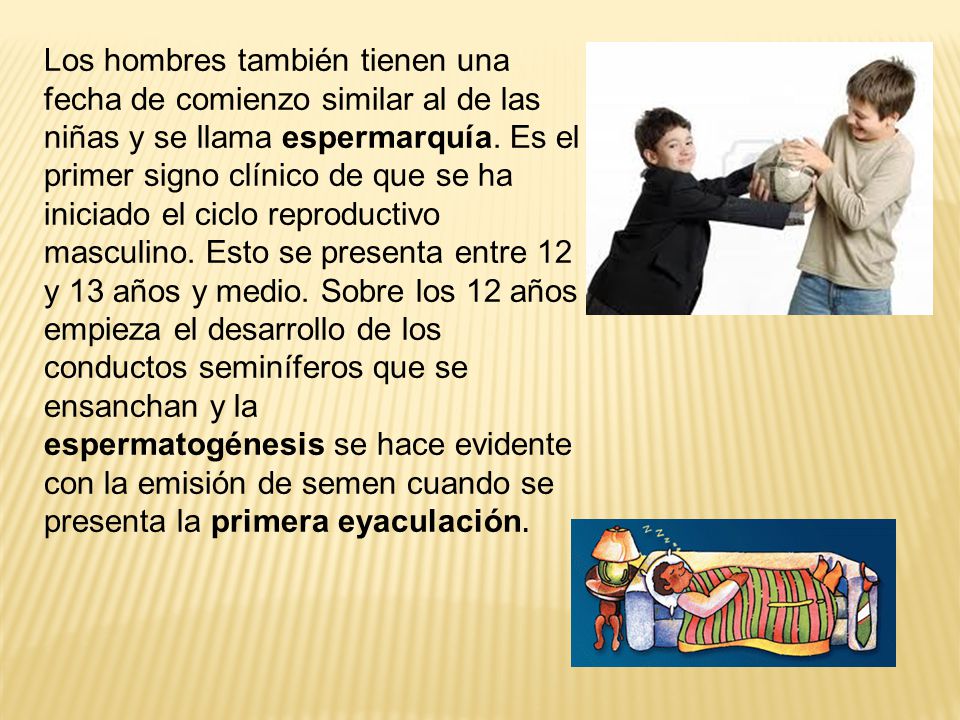 Los hombres también tienen una fecha de comienzo similar al de las niñas y se llama espermarquía.