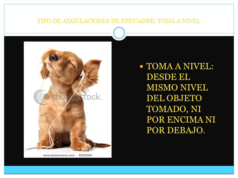 TIPO DE ANGULACIONES DE ENCUADRE: TOMA A NIVEL