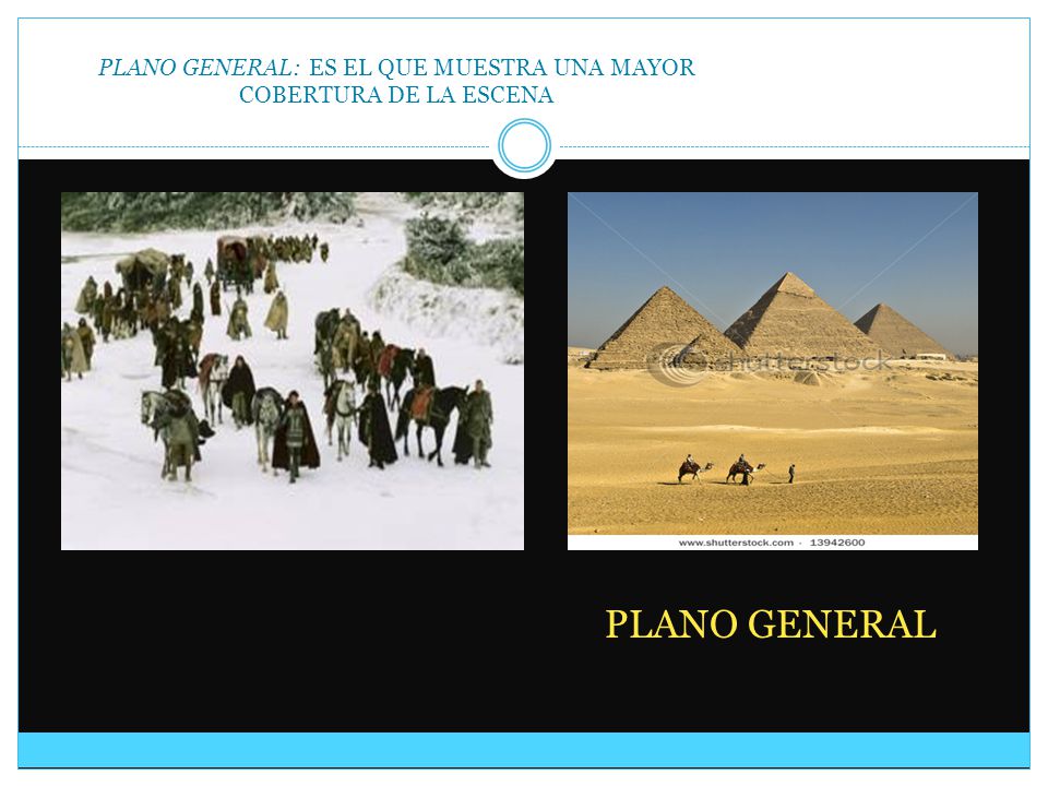 PLANO GENERAL: ES EL QUE MUESTRA UNA MAYOR COBERTURA DE LA ESCENA