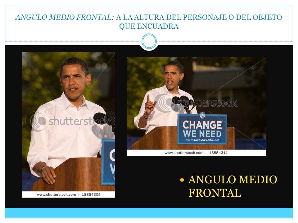 ANGULO MEDIO FRONTAL: A LA ALTURA DEL PERSONAJE O DEL OBJETO QUE ENCUADRA