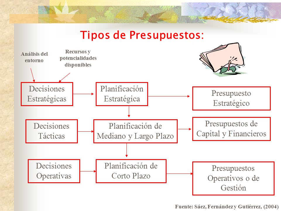 Tipos de Presupuestos: Recursos y potencialidades disponibles