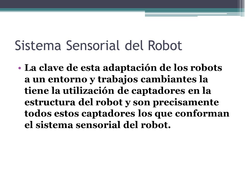 Sistema Sensorial del Robot