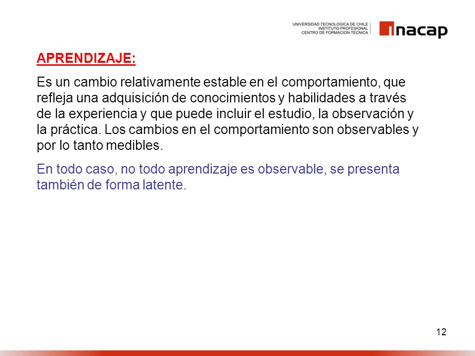 APRENDIZAJE: