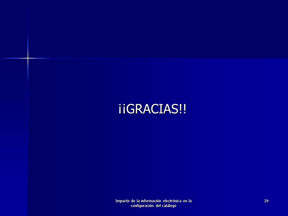 Impacto de la información electrónica en la configuración del catálogo