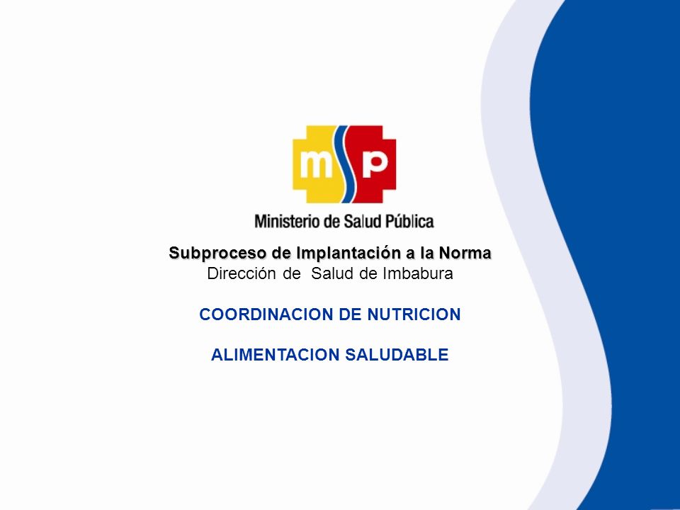 Subproceso de Implantación a la Norma Dirección de Salud de Imbabura