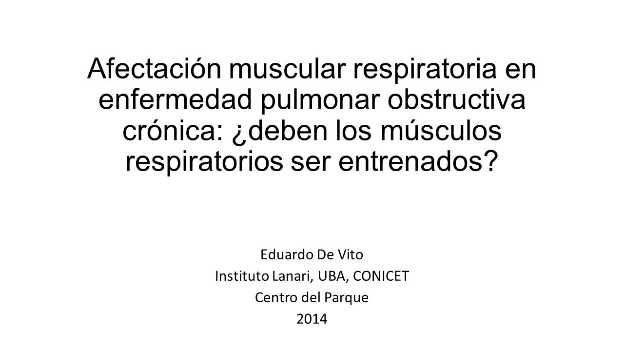 Eduardo De Vito Instituto Lanari, UBA, CONICET Centro del Parque 2014
