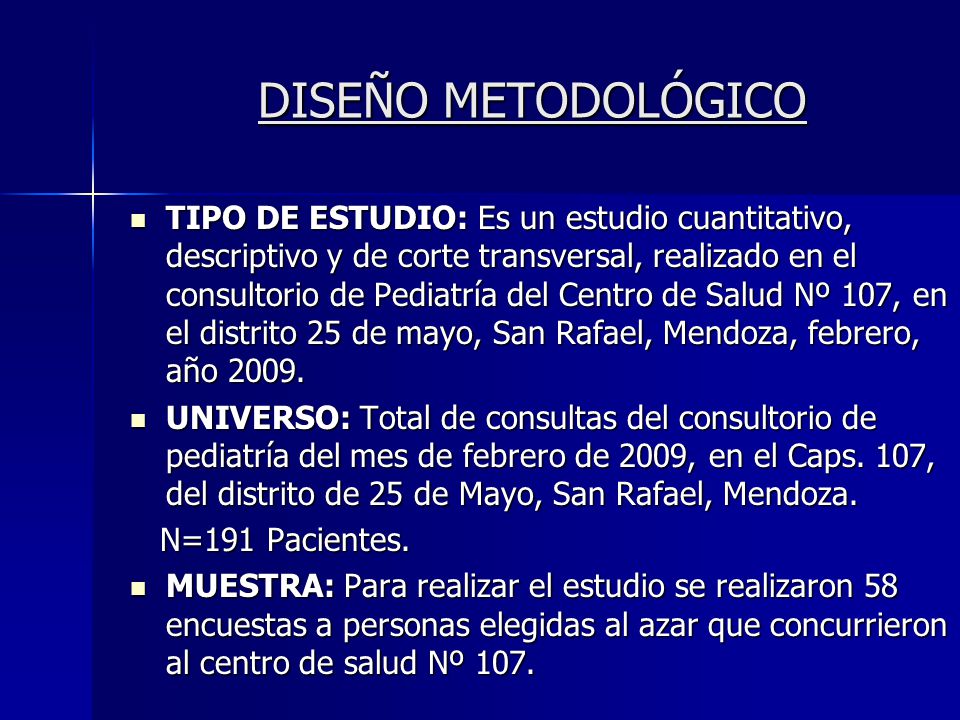 DISEÑO METODOLÓGICO