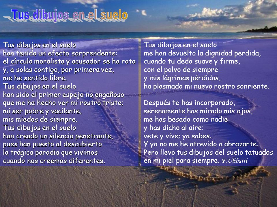 Tus dibujos en el suelo Tus dibujos en el suelo