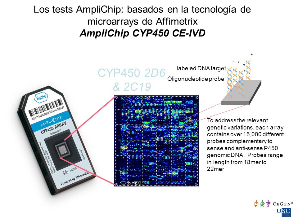 Los tests AmpliChip: basados en la tecnología de microarrays de Affimetrix AmpliChip CYP450 CE-IVD