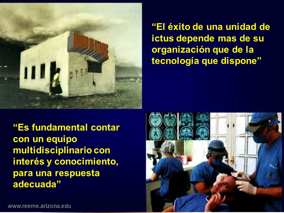 El éxito de una unidad de ictus depende mas de su organización que de la tecnología que dispone