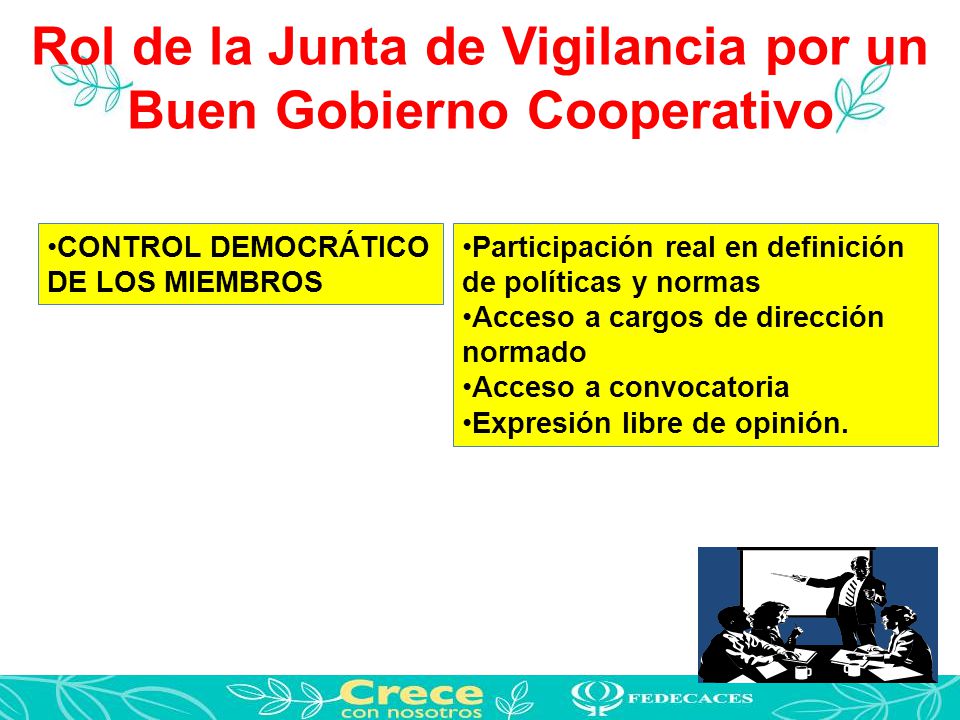 Rol de la Junta de Vigilancia por un Buen Gobierno Cooperativo