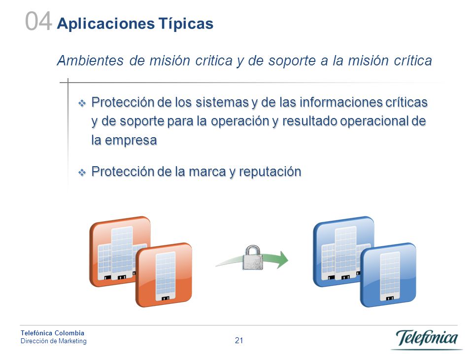04 Aplicaciones Típicas. Ambientes de misión critica y de soporte a la misión crítica.