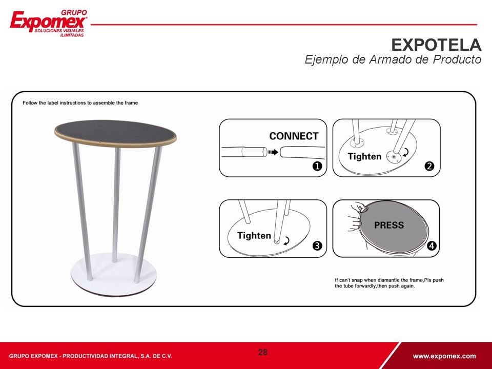 EXPOTELA Ejemplo de Armado de Producto