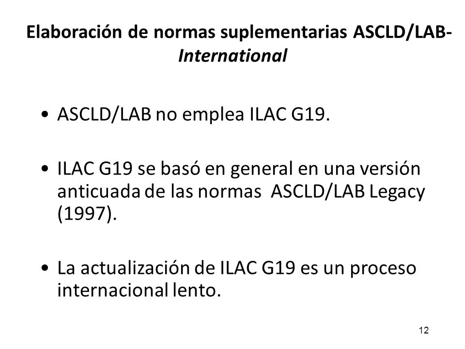 Elaboración de normas suplementarias ASCLD/LAB-International