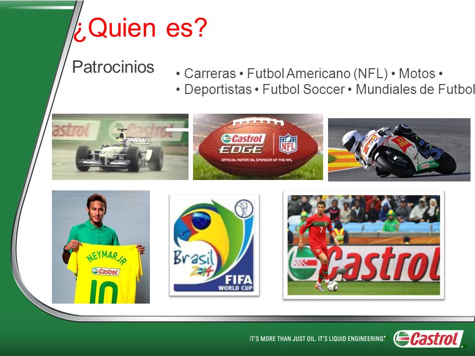 ¿Quien es Patrocinios • Carreras • Futbol Americano (NFL) • Motos •