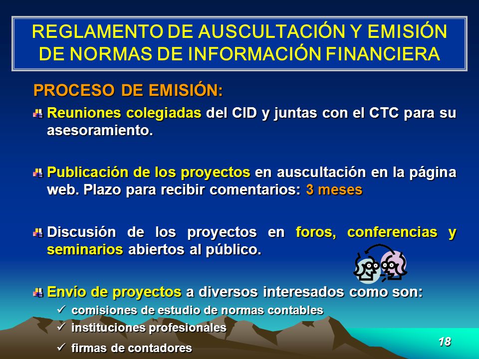 REGLAMENTO DE AUSCULTACIÓN Y EMISIÓN DE NORMAS DE INFORMACIÓN FINANCIERA