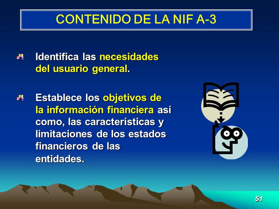 CONTENIDO DE LA NIF A-3 Identifica las necesidades del usuario general.