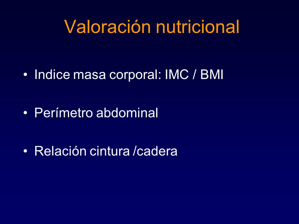 Valoración nutricional