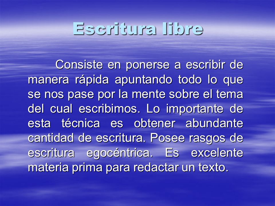 Escritura libre