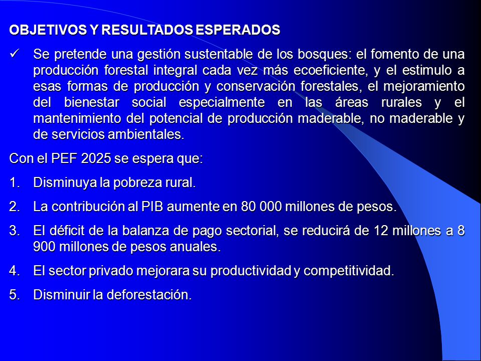 OBJETIVOS Y RESULTADOS ESPERADOS