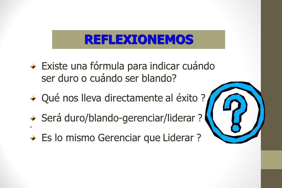 REFLEXIONEMOS Existe una fórmula para indicar cuándo ser duro o cuándo ser blando Qué nos lleva directamente al éxito