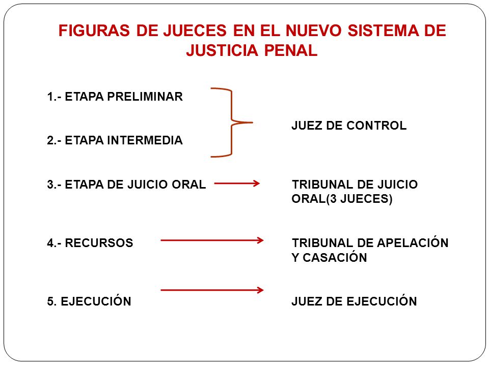 FIGURAS DE JUECES EN EL NUEVO SISTEMA DE JUSTICIA PENAL