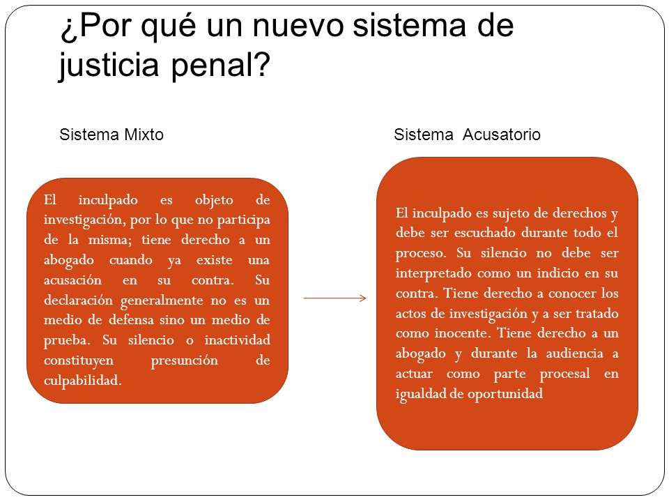 ¿Por qué un nuevo sistema de justicia penal. Sistema Mixto